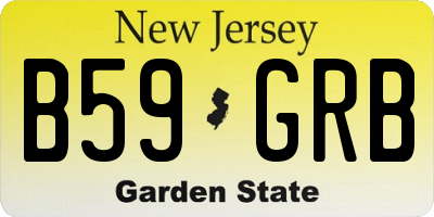 NJ license plate B59GRB
