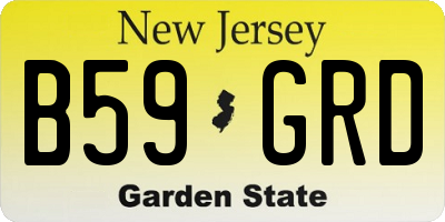 NJ license plate B59GRD