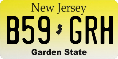 NJ license plate B59GRH