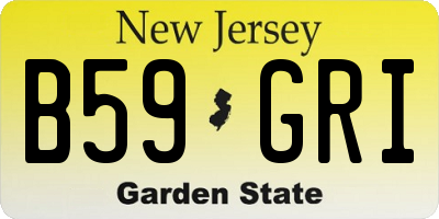 NJ license plate B59GRI