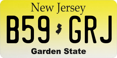 NJ license plate B59GRJ