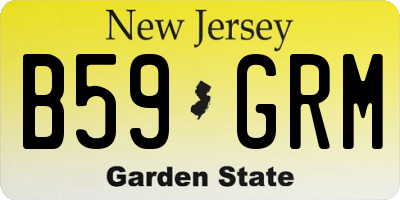 NJ license plate B59GRM