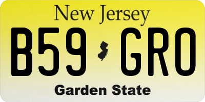NJ license plate B59GRO