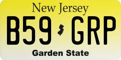 NJ license plate B59GRP