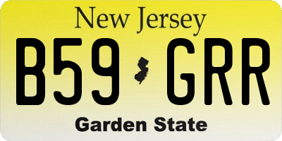 NJ license plate B59GRR