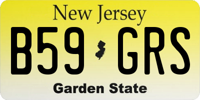 NJ license plate B59GRS