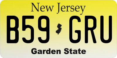 NJ license plate B59GRU