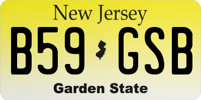 NJ license plate B59GSB