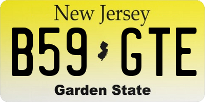 NJ license plate B59GTE