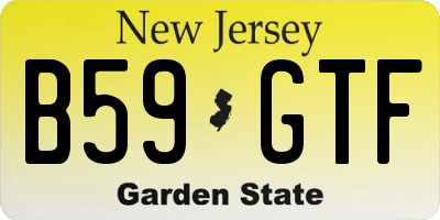 NJ license plate B59GTF