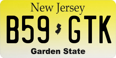 NJ license plate B59GTK