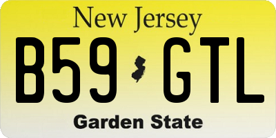 NJ license plate B59GTL