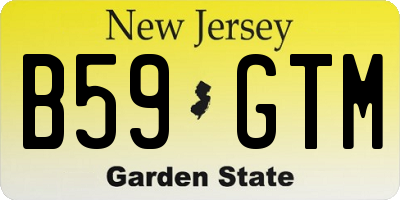 NJ license plate B59GTM