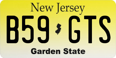NJ license plate B59GTS