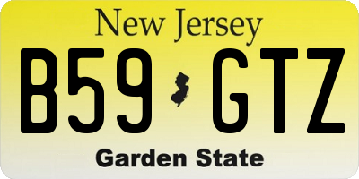 NJ license plate B59GTZ