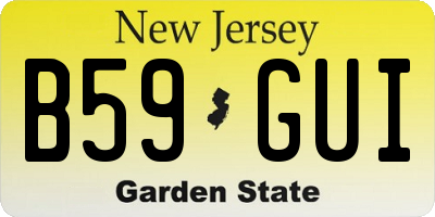 NJ license plate B59GUI