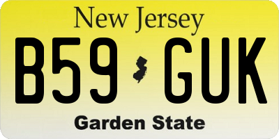 NJ license plate B59GUK