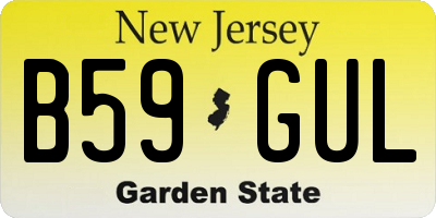NJ license plate B59GUL