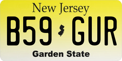 NJ license plate B59GUR