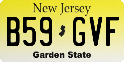 NJ license plate B59GVF