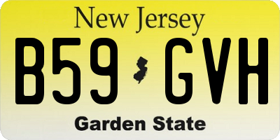 NJ license plate B59GVH