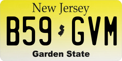 NJ license plate B59GVM