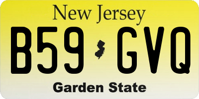 NJ license plate B59GVQ