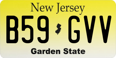 NJ license plate B59GVV