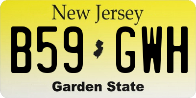 NJ license plate B59GWH