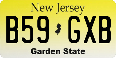 NJ license plate B59GXB