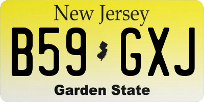 NJ license plate B59GXJ