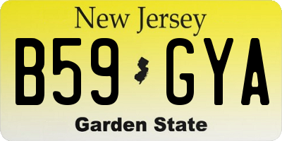 NJ license plate B59GYA