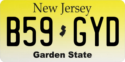 NJ license plate B59GYD