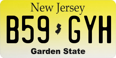 NJ license plate B59GYH