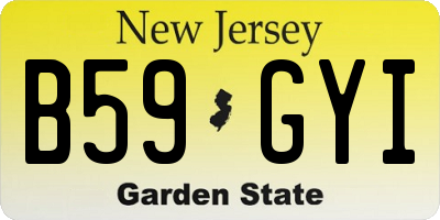NJ license plate B59GYI
