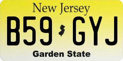 NJ license plate B59GYJ