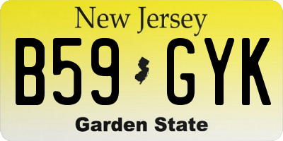 NJ license plate B59GYK