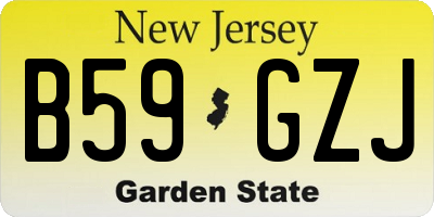NJ license plate B59GZJ