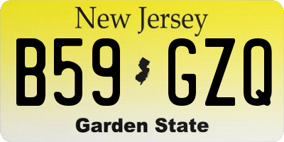 NJ license plate B59GZQ