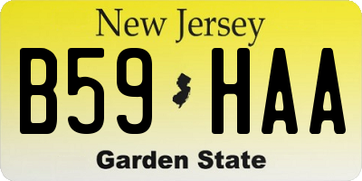 NJ license plate B59HAA