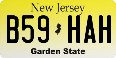 NJ license plate B59HAH