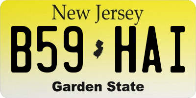 NJ license plate B59HAI