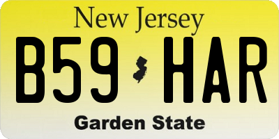 NJ license plate B59HAR