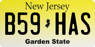 NJ license plate B59HAS