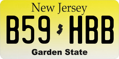 NJ license plate B59HBB