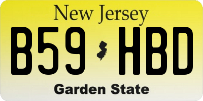 NJ license plate B59HBD