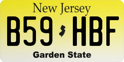 NJ license plate B59HBF
