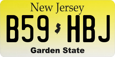 NJ license plate B59HBJ