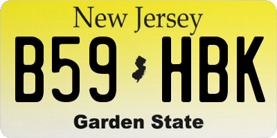 NJ license plate B59HBK