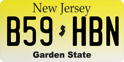 NJ license plate B59HBN